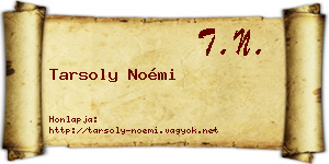 Tarsoly Noémi névjegykártya